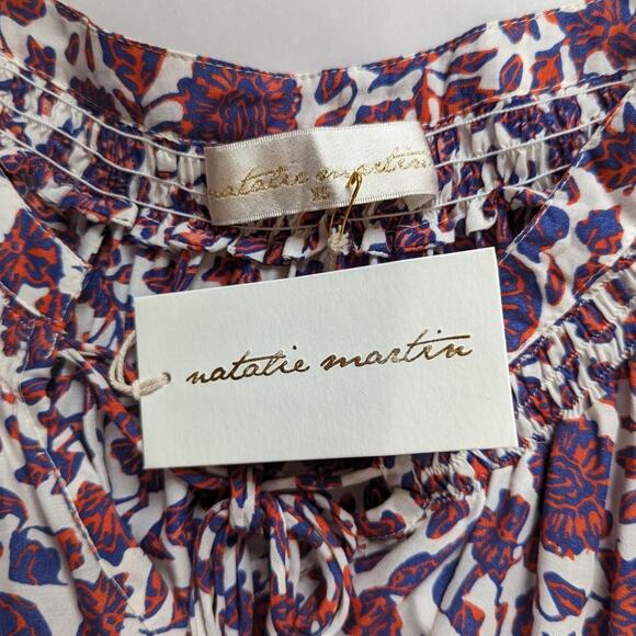 Natalie Martin Stevie Mini Dress Bloom Lapis Coral Floral Size XS NWT Bohemian - Picture 7 of 10